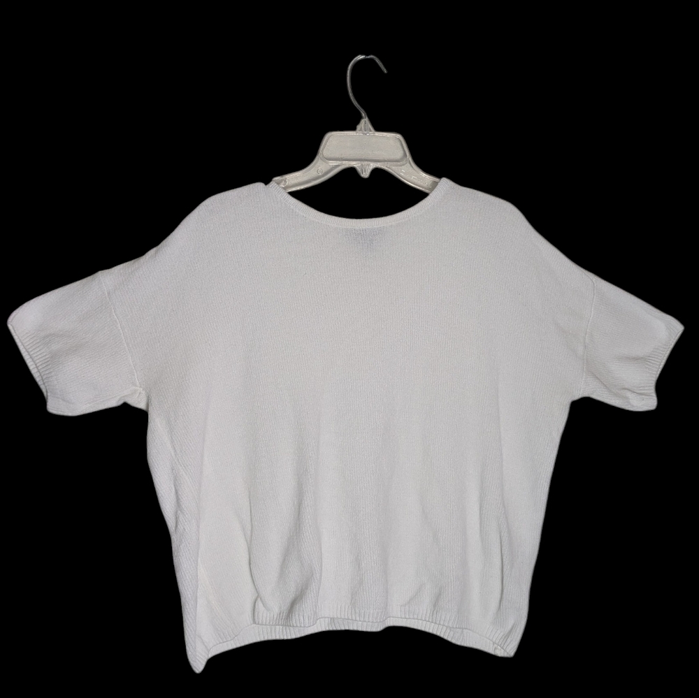 Eileen Fisher Womens Sweater‎ Quiet Luxury I 100% Organic Cotton Chenille Large